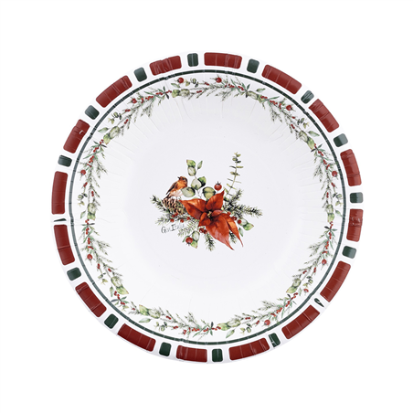 Scodella Carta New Shape 24cm 8pz Natale Christmas Eve