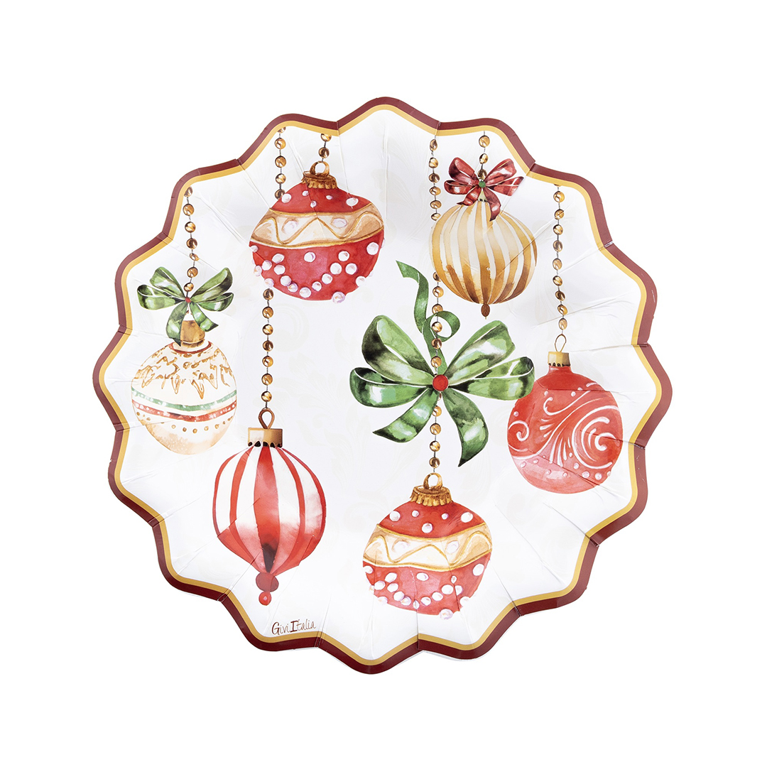 Scodella Carta New Shape 24cm 8pz Natale Cristmas Deco'
