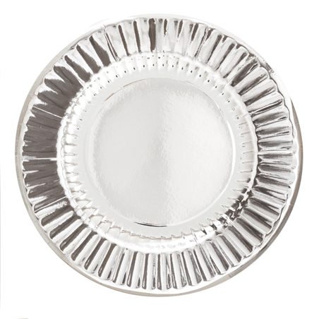 Sottopiatto Carta 33cm Round Shape 6pz Argento Lux