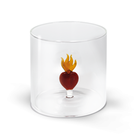Bicchiere Vetro  Con Deco Interno 250ml Wd Sacro Cuore