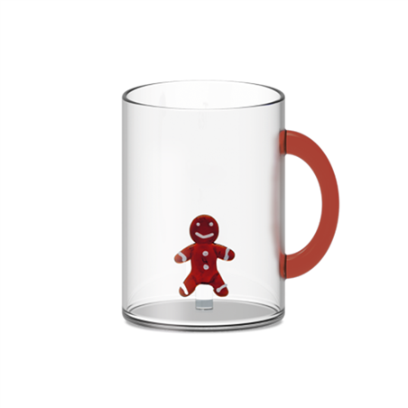Tazza In Vetro Con Deco Interno 420ml Wd Biscotto
