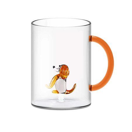 Tazza In Vetro Con Deco Interno 420ml Wd Cane