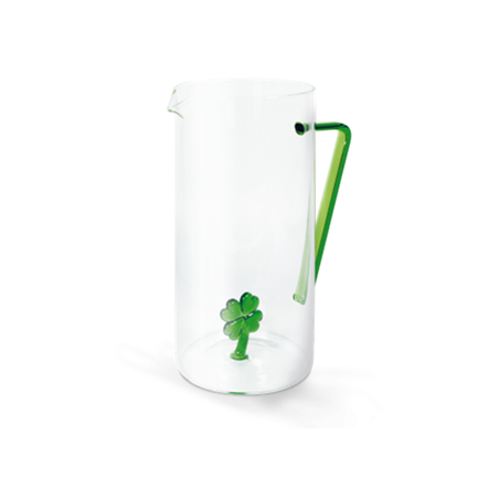 Caraffa In Vetro Con Deco Interno 1,2l Wd Quadrifoglio