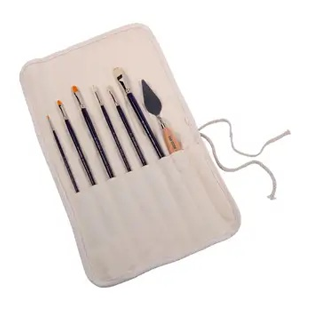 Tubo Set Pennelli + Custodia In Tela Per Olio E Acrilico — immagine 2