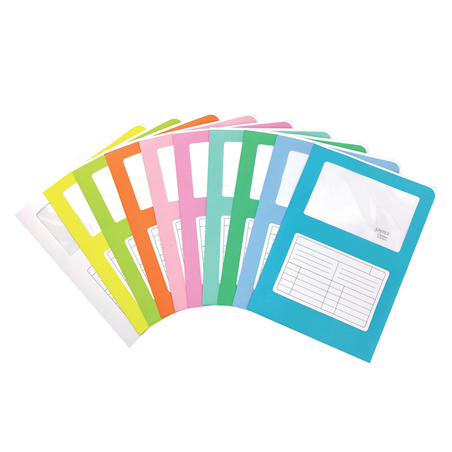 Cartellina Con Finestra Sintex Cromo 20pz 10 Colori Assortiti
