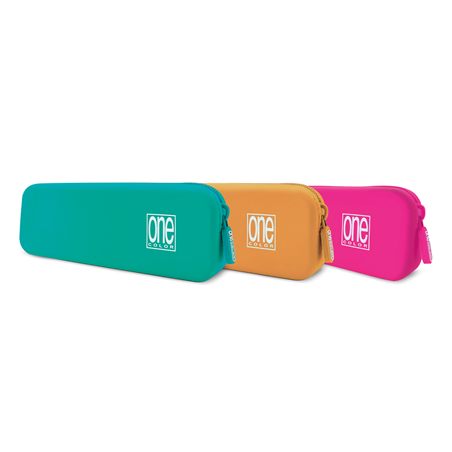 Astuccio Spring Slim Silicone 20x6,5x3 Cm Blu Notte Verde Fucsia Arancio Azzurro Rosso