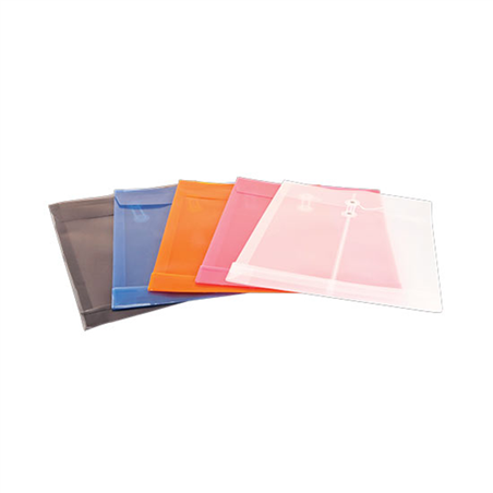 Busta Trasparente A Soffietto Con Laccio Colori Assortiti