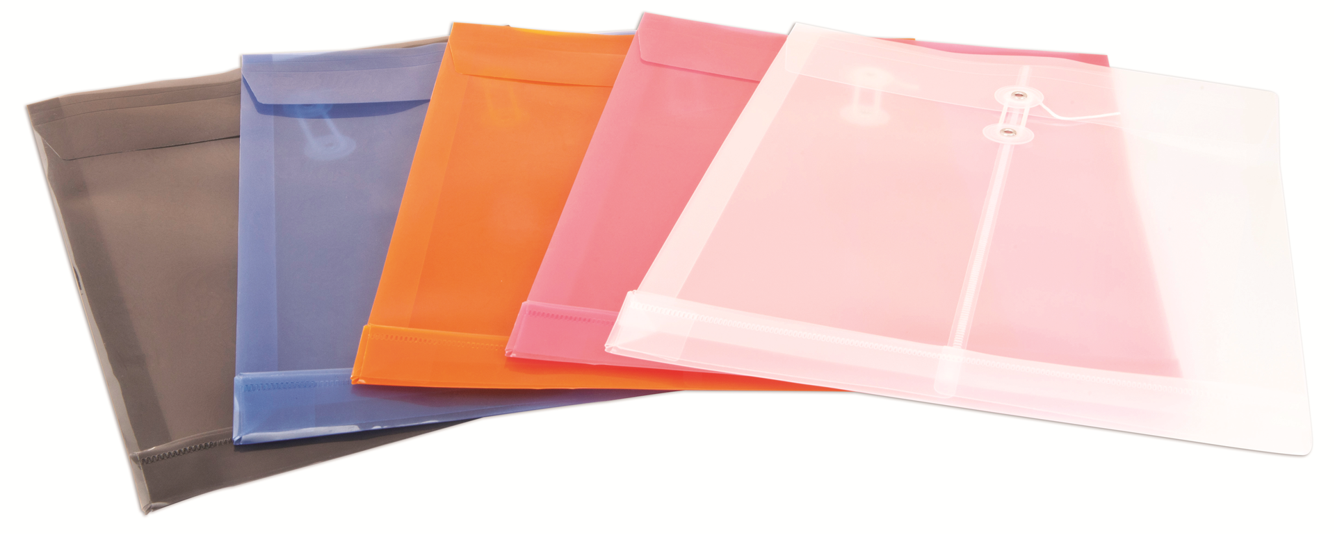 Busta Trasparente A Soffietto Con Laccio Colori Assortiti — immagine 4