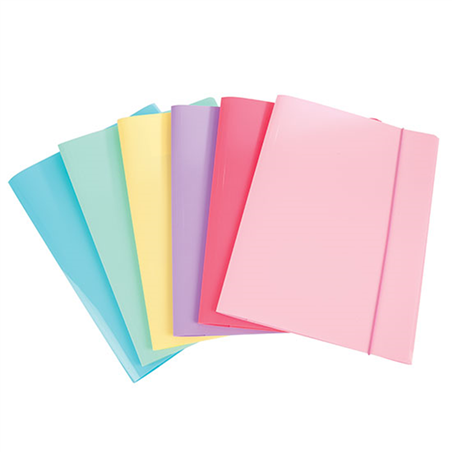 Cartella Pp D0.8 C/elastico Pastello Colori Assortiti