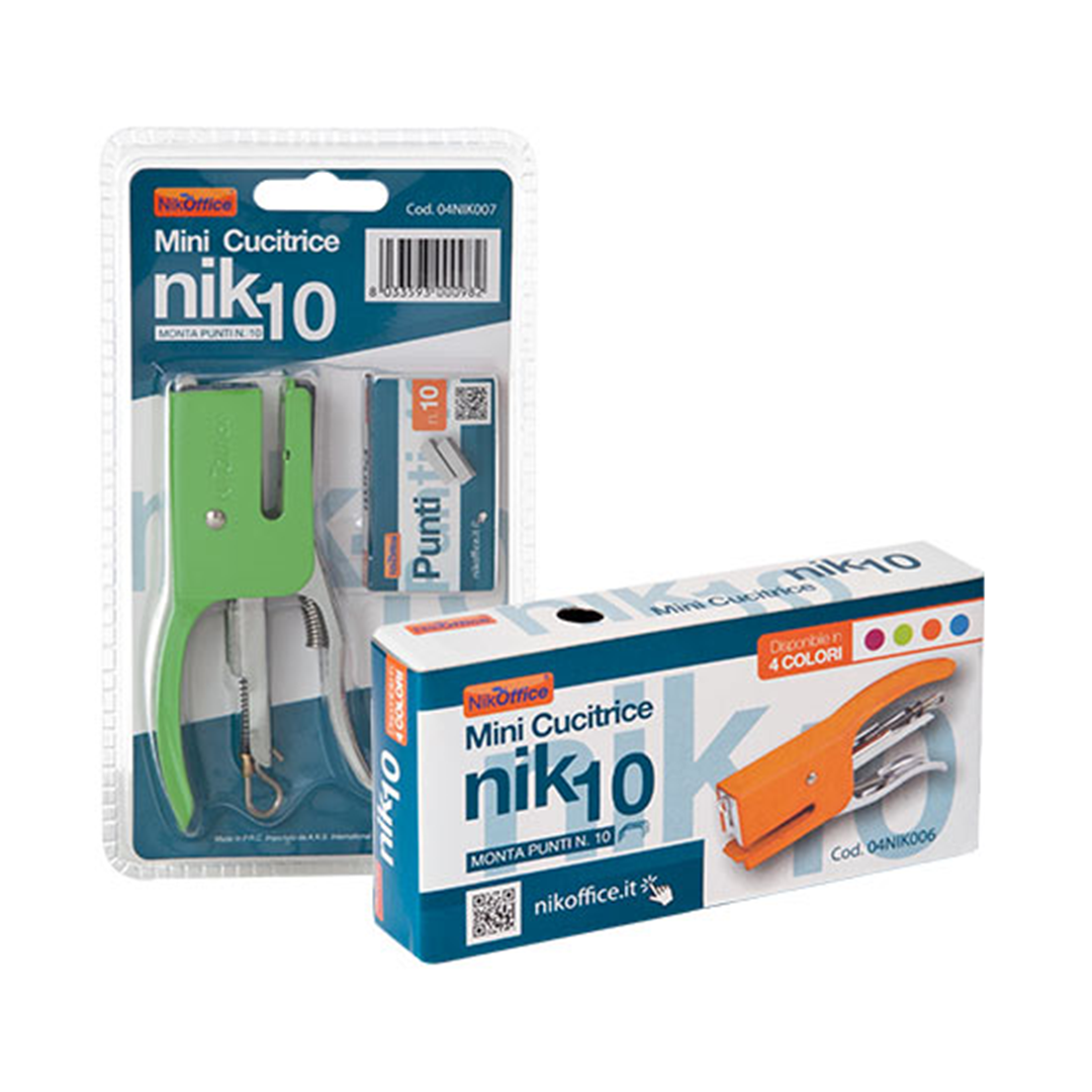 Mini Cucitrice A Pinza Nik 10 Con Punti N. 10 Colori Assortiti — immagine 2