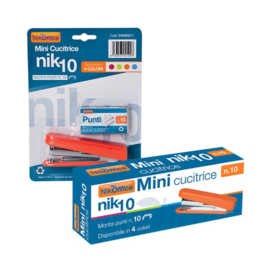 Mini Cucitrice Tascabile Nik10 Con Punti 10 Colori Assortiti — immagine 2
