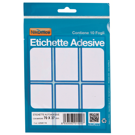 Etichette Adesive In Confezione Da 10 Fogli 115x70 Mm 2 Etichette Su Foglio