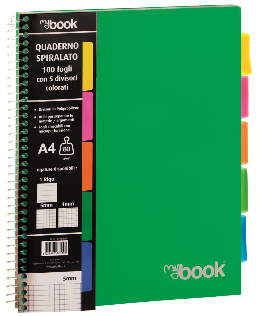 Quaderno Spiralato A4 Ppl Con Fori E Divisori 1 Rigo — immagine 5