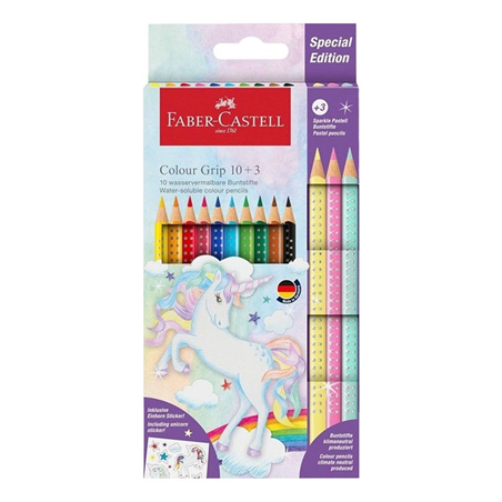 Astuccio 10 Matite Colorate +3 Pastel Classic Unicorno