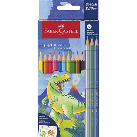 Faber-Castell Dinosaur Classic Colour Pencil Set of 13