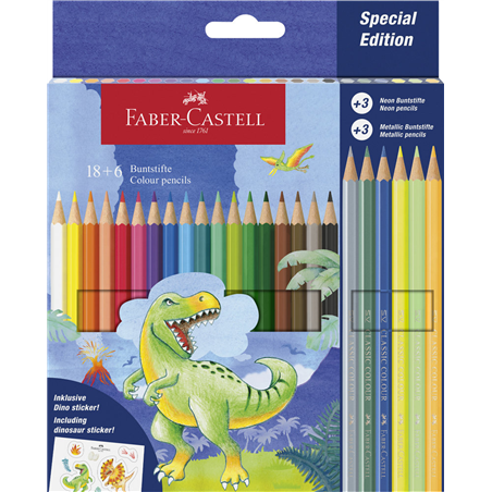 Faber-Castell Dinosaur Classic Colour Pencil Set of 24