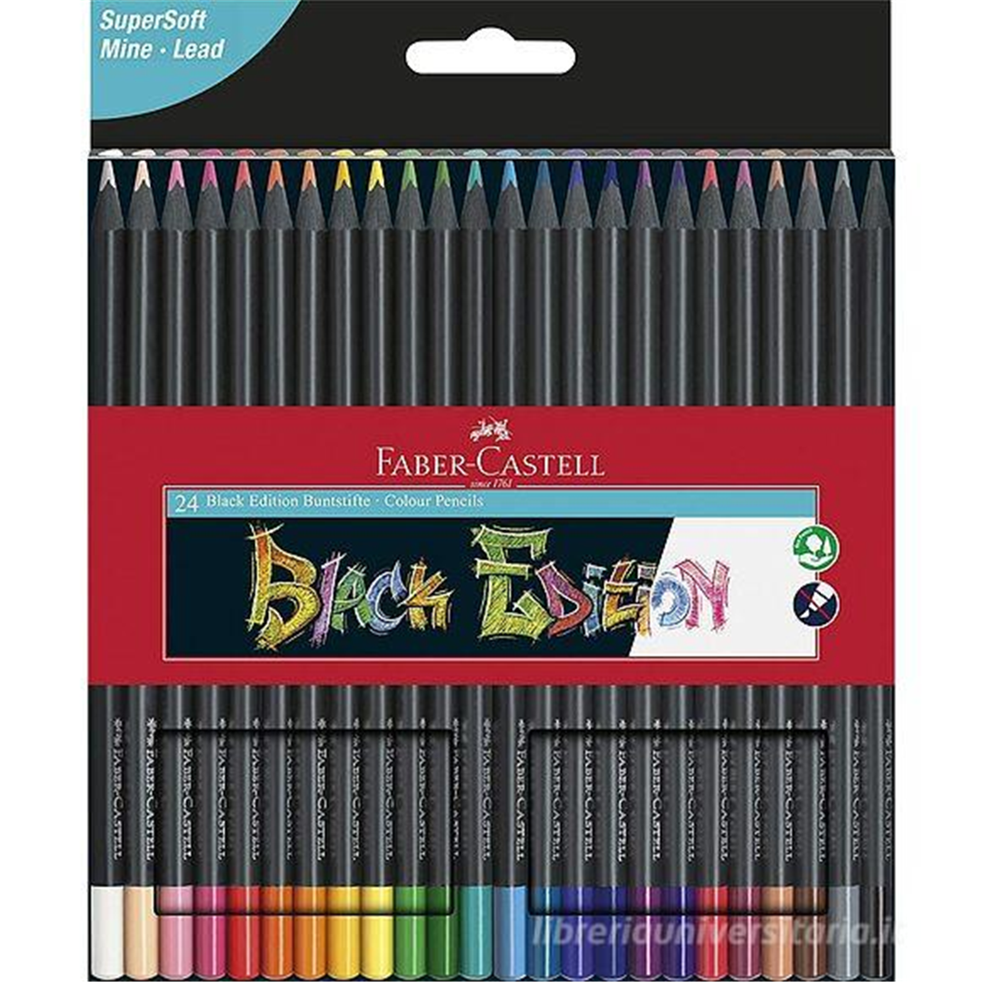 Astuccio 24 Matite Colorate Black Edition — immagine 2