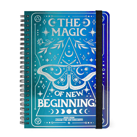 Agenda 16mesi Large Weekly Spiral Bound Diary Moth 2025-2026 Special Edition