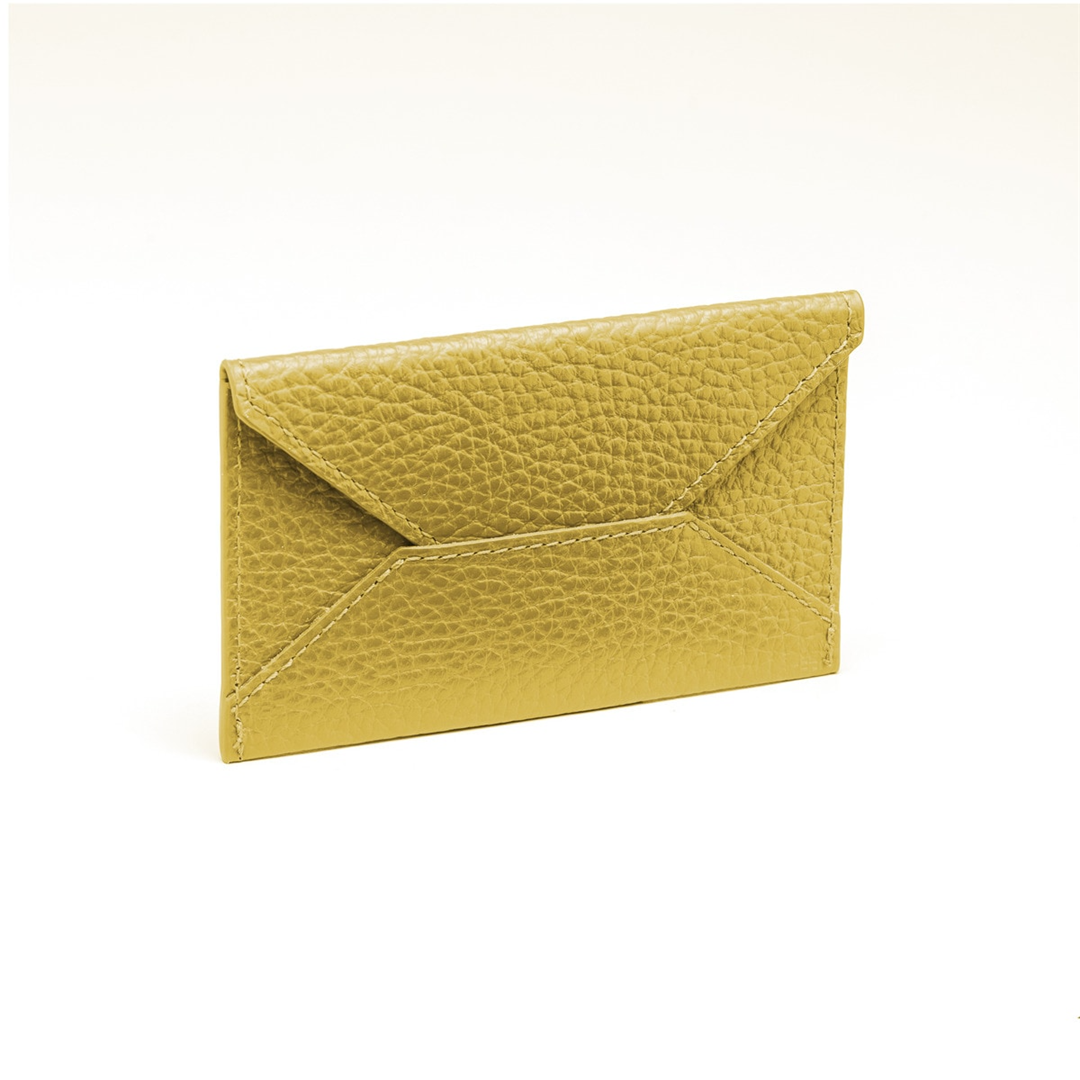 Porta Biglietti Da Visita In Pelle Alex Yellow