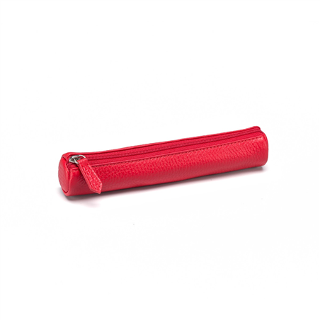 Tubino Portapenne In Pelle 19x3.5cm Red