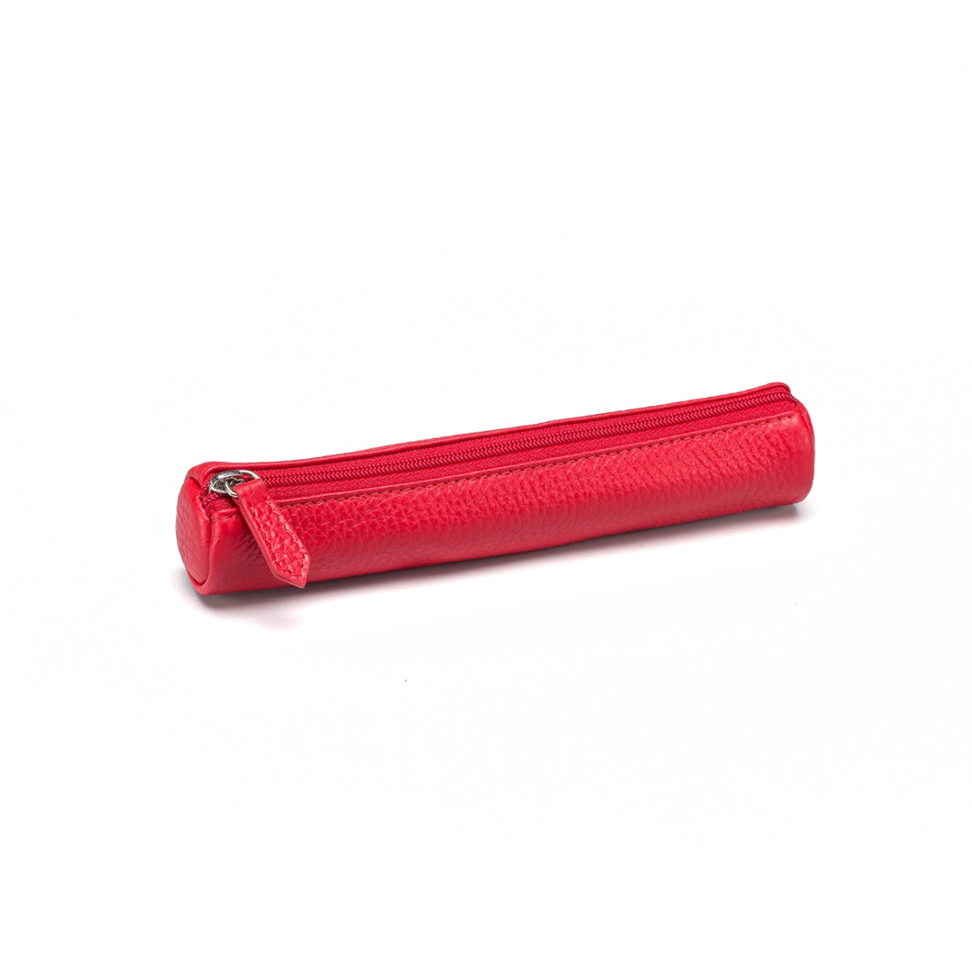 Tubino Portapenne In Pelle 19x3.5cm Red