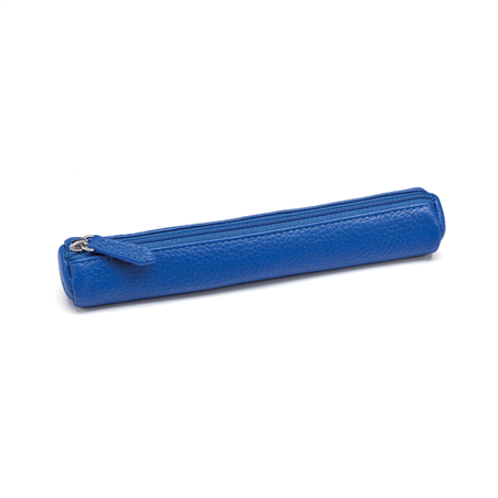 Tubino Portapenne In Pelle 19x3.5cm Blue