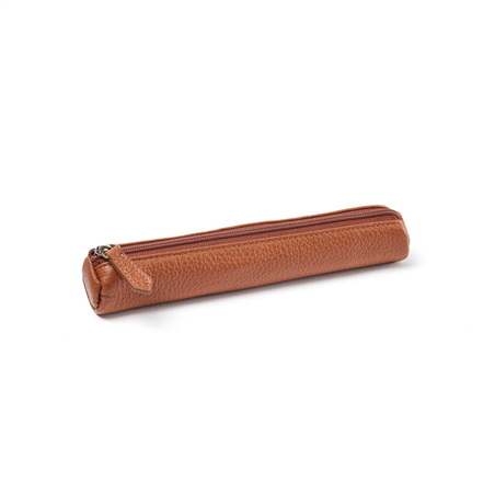 Tubino Portapenne In Pelle 19x3.5cm Brown