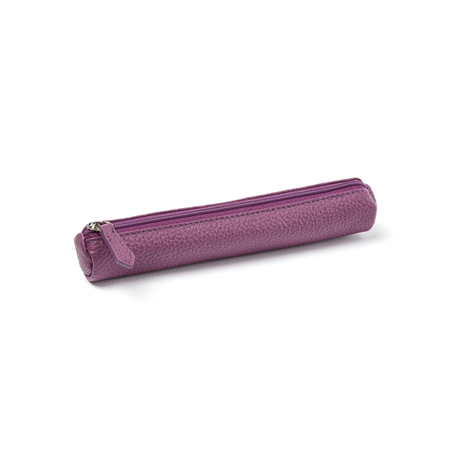 Tubino Portapenne In Pelle 19x3.5cm Purple