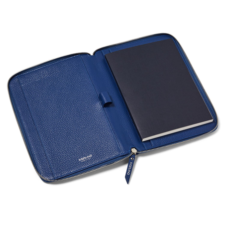Portablocco A5 In Pelle Tra-Well Blue