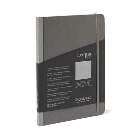 Taccuino Ecoqua Plus A5 Fabric Blank Antracite