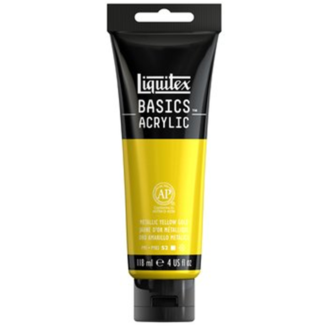 Acrilico Basics Tubo 118ml Serie Metal 343-Giallo Oro — immagine 2
