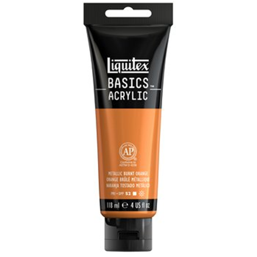 Acrilico Basics Tubo 118ml Serie Metal 344-Arancio Bruciato — immagine 2