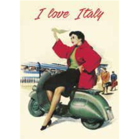 Magnete 5,2x7,7 Cm I Love Italy