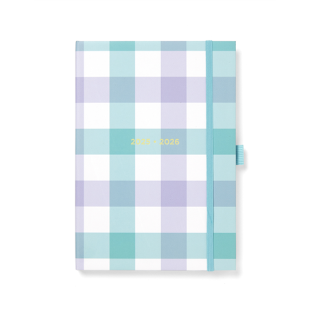 Agenda Accademica Gingham A5 Giornaliera Con Appuntamenti - Colori Assortiti