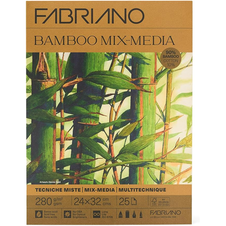 Blocco Bamboo Collato 24x32 25 Fogli 280 Gr.