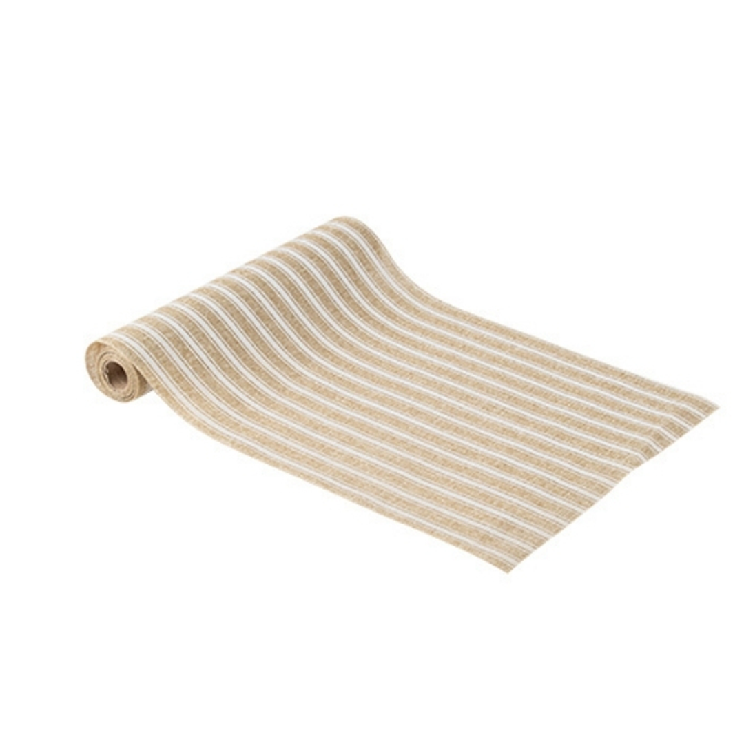 Runner Juta Righe Bianche 28cmx3mt