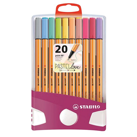 ASTUCCIO 20 STABILO POINT 88 COLORI PASTELLO