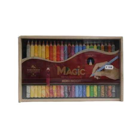 Cassetta 23 Matite Magic + Blender In Legno