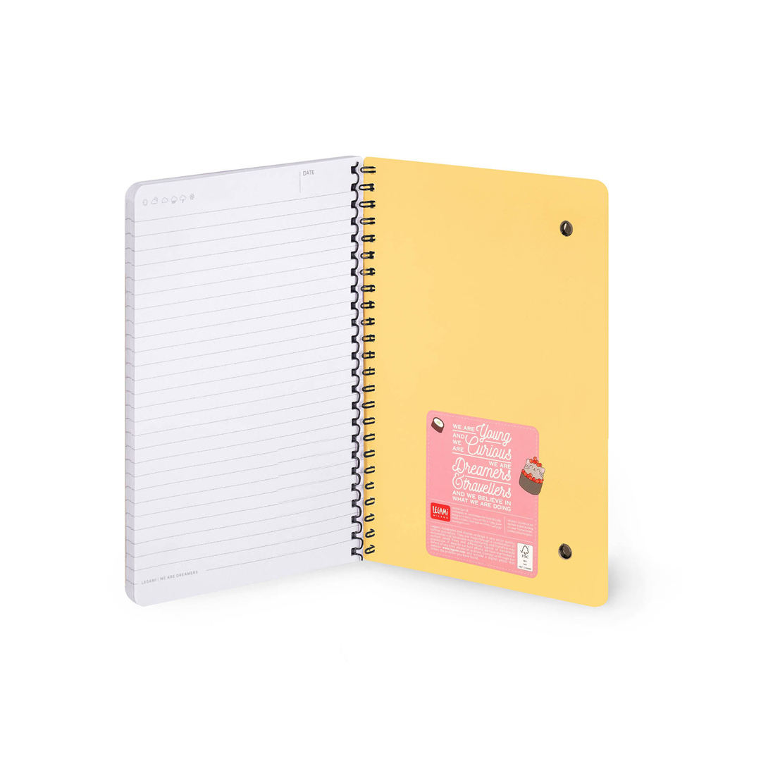 Large Spiral Notebook L15.5cm H21cm  Sushi Cat — immagine 3