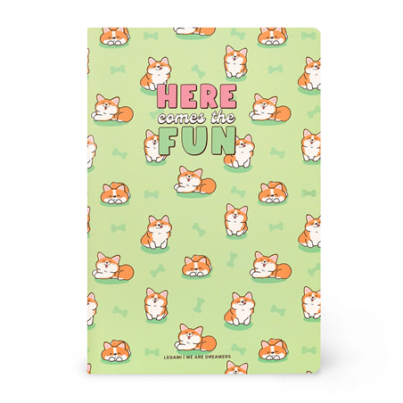 Notebook Large Lined L18.5xh24.8cm  Corgi
