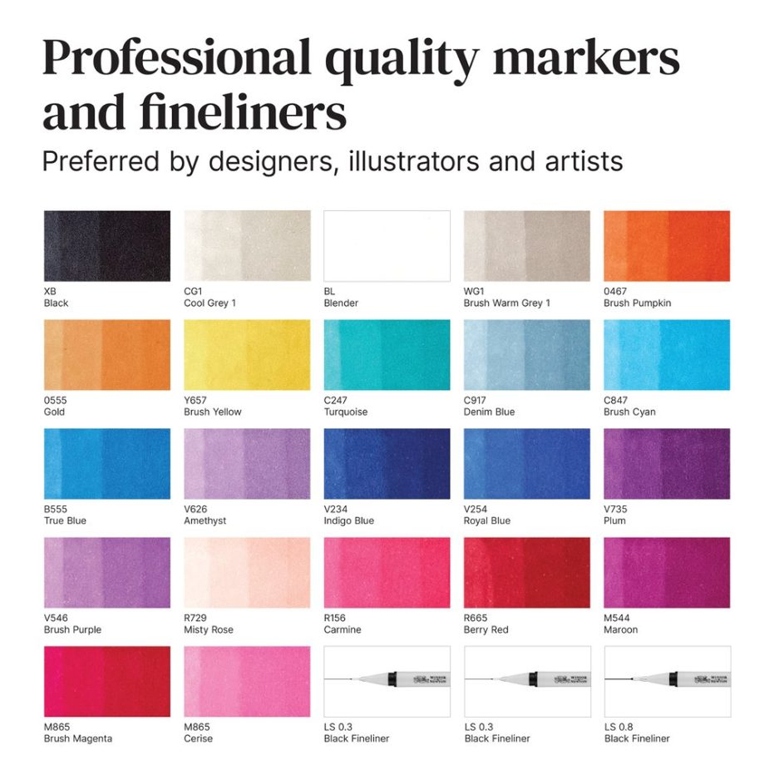Astuccio Misto In Tessuto Pezzi 25 Modern Lettering — immagine 2