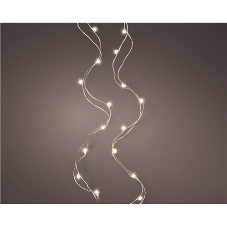 Filo 95cm Luce Bianca Calda - A Batteria Uso Interno
