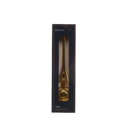 Puntale In Vetro 26cm Oro Lucido