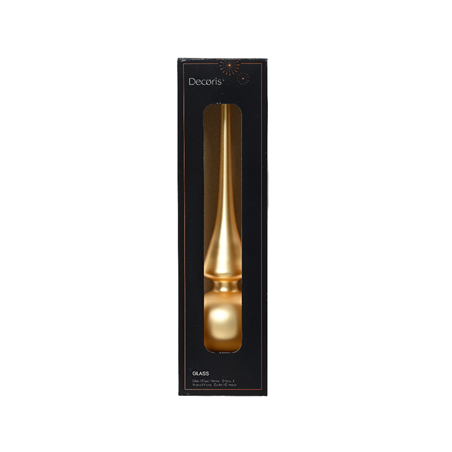 Puntale Vetro D. 6 Cm H. 26 Cm Oro Opaco