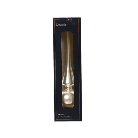 Puntale Vetro D. 6 Cm H. 26 Cm Argento Opaco