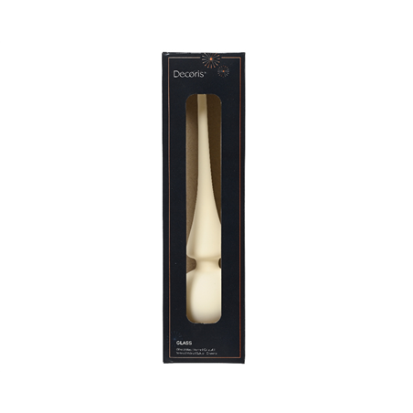 Puntale Vetro D. 6 Cm H. 26 Cm Wool White Opaco