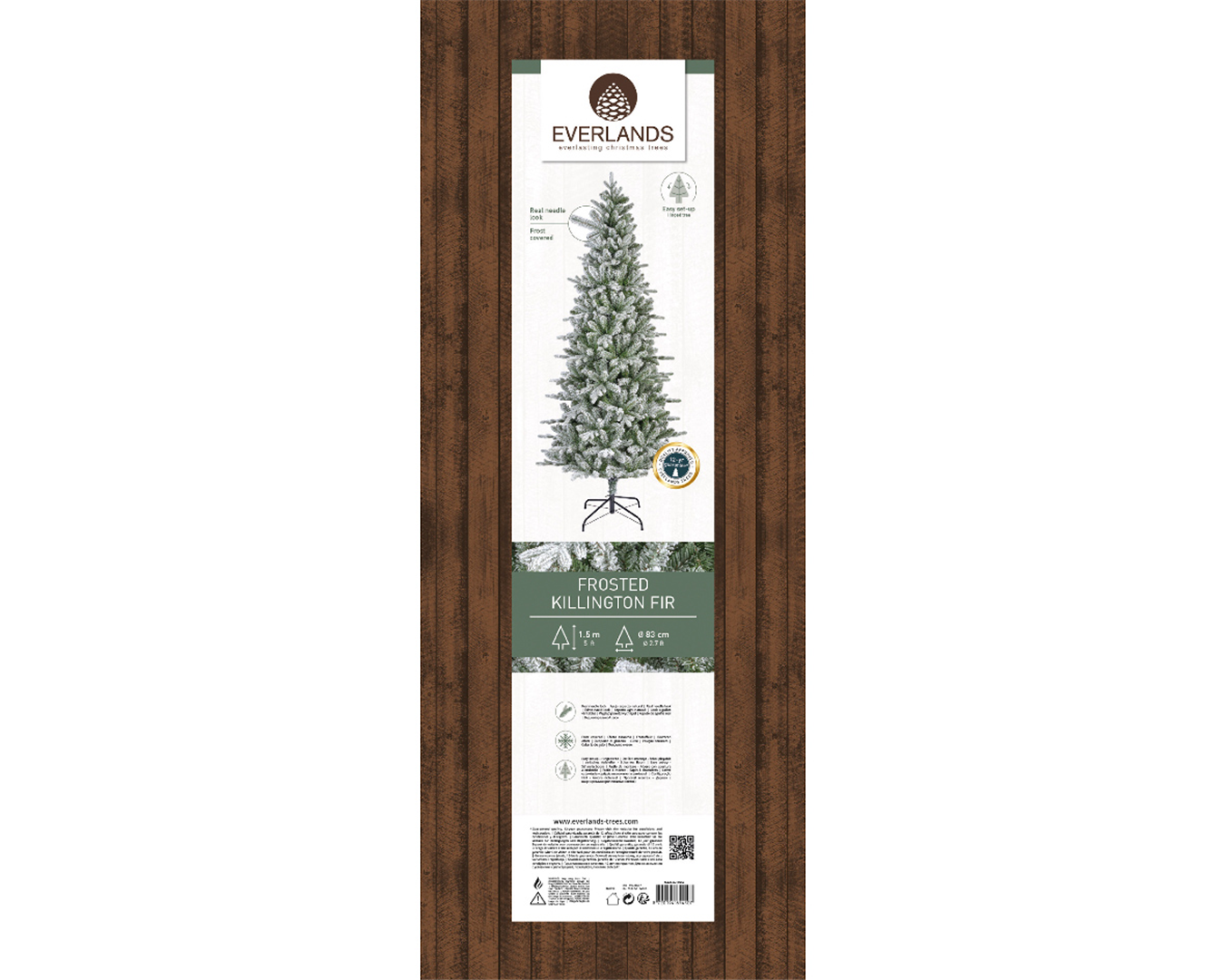 Albero Killington Fir Innevato D83cm H150cm Materiale Pe/pvc Numero Punte 615 — immagine 2