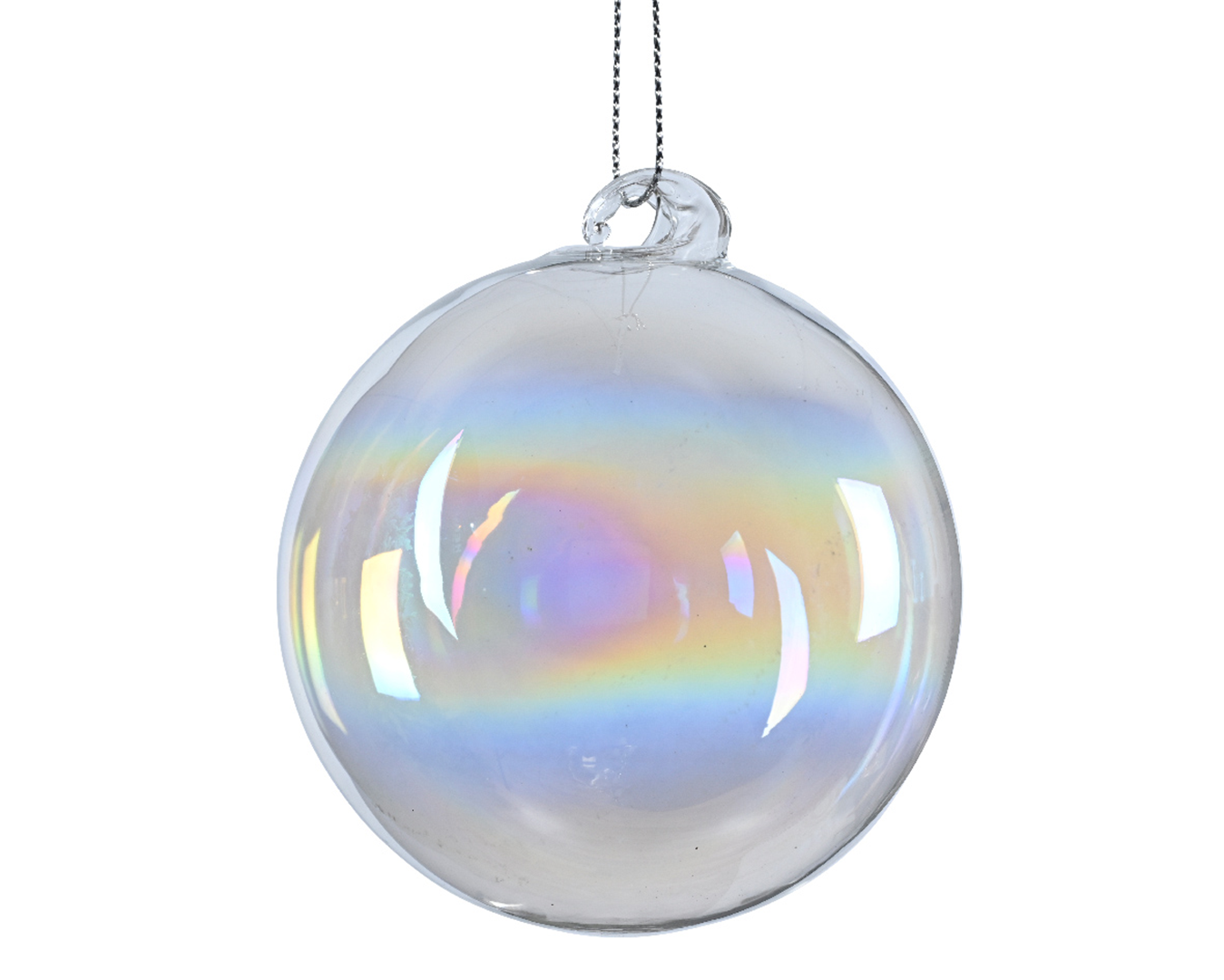 Sfera Vetro D08cm Trasparente Iridescente