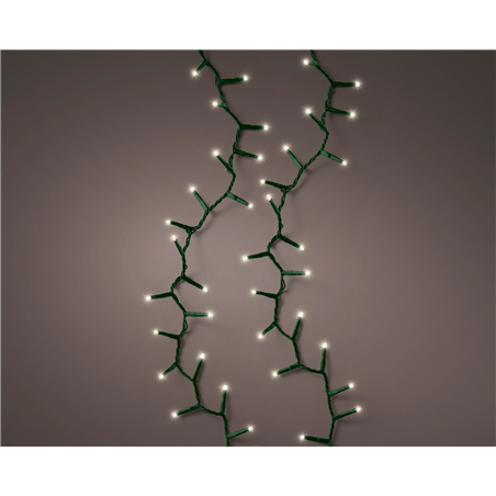 Filo 3000led Twinkle Compact L6000cm 8 Fuctio Filo Verde-Luce Bianca Calda-Esterno