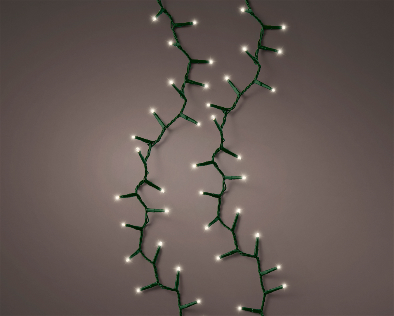 Filo 3000led Twinkle Compact L6000cm 8 Fuctio Filo Verde-Luce Bianca Calda-Esterno